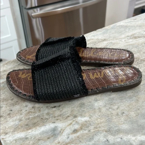 Sam Edelman Slides Sandals Black Rubber Sole size 8.5 - Picture 2 of 14